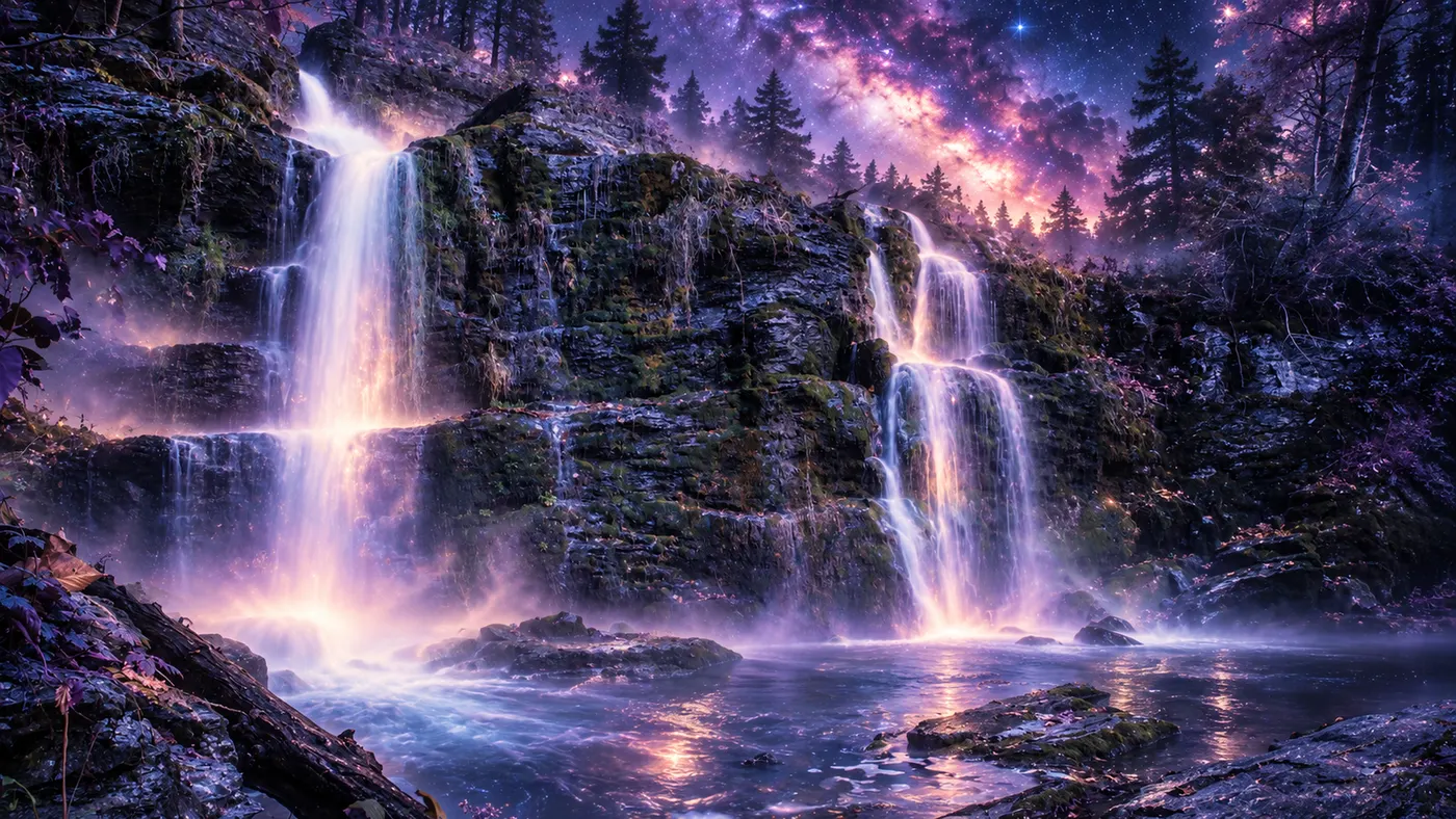 Bittersweet Falls wallpaper graded for Ethereal theme