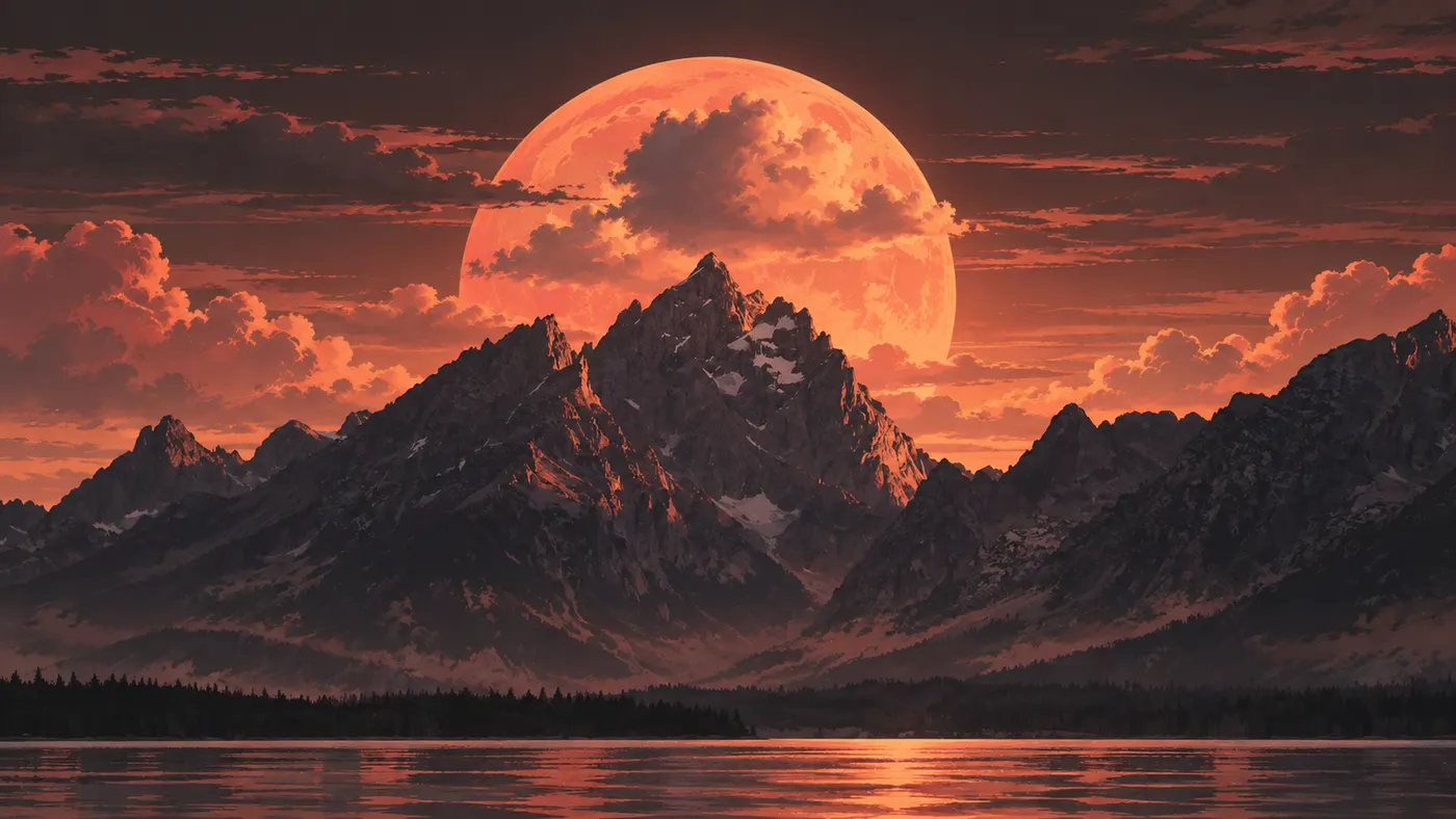 Grand Sunset wallpaper graded for Ristretto theme
