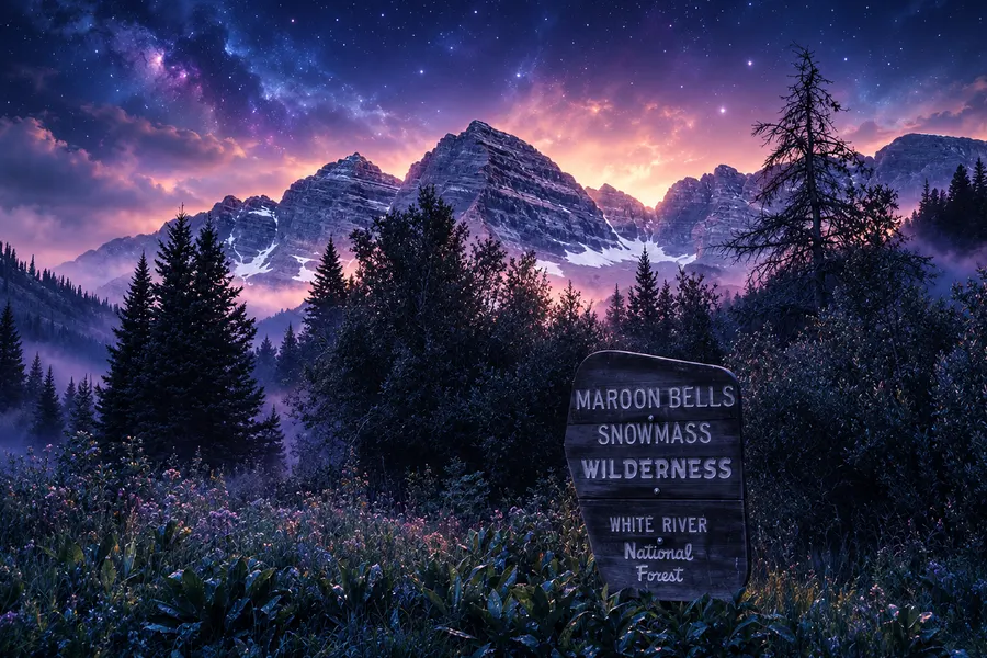 Maroon Bells wallpaper graded for Ethereal theme