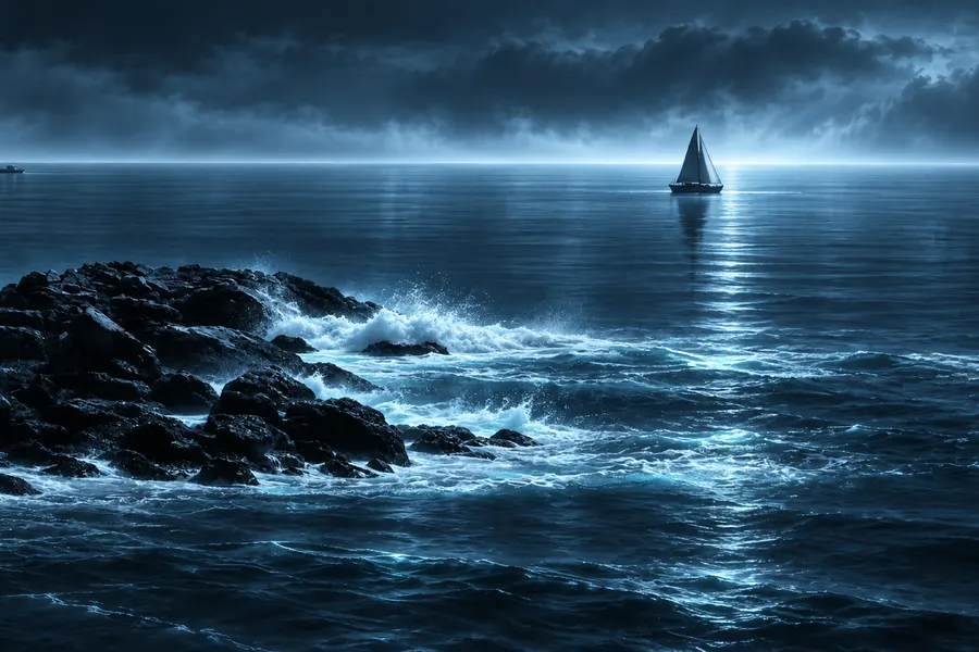 Ocean wallpaper graded for Lumon theme