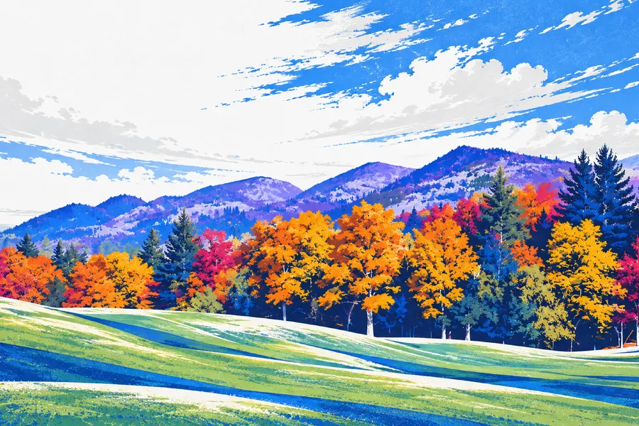 Ausable Golf wallpaper graded for Lupine theme