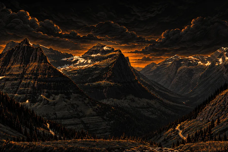 Highline View wallpaper graded for Matte Black theme