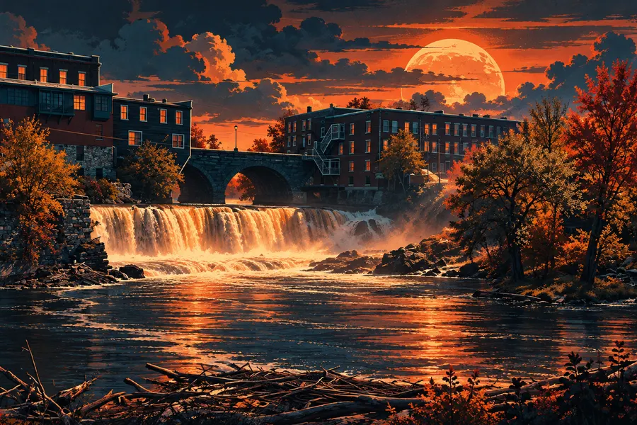 Middlebury Falls wallpaper graded for Retro 82 theme