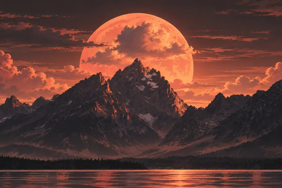 Grand Sunset wallpaper color-mapped to Ristretto theme